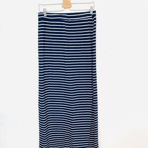 Splendid Striped Maxi Skirt in Navy and White